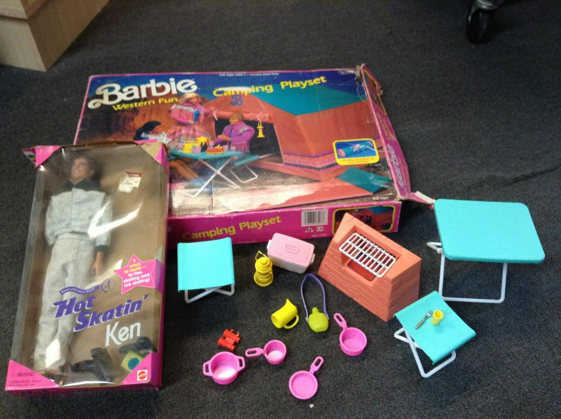 1990 Mattel Barbie Western Fun Camping Playset and 1994 (1 of 1)