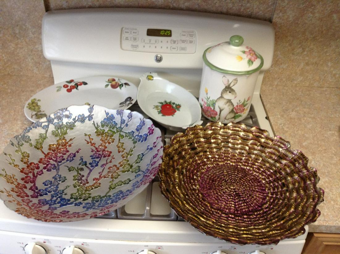 Rabbit Cookie Jar, Serving Platters and more Largest: Rabbit Cookie Jar, Serving Platters and more Largest 15.5"
