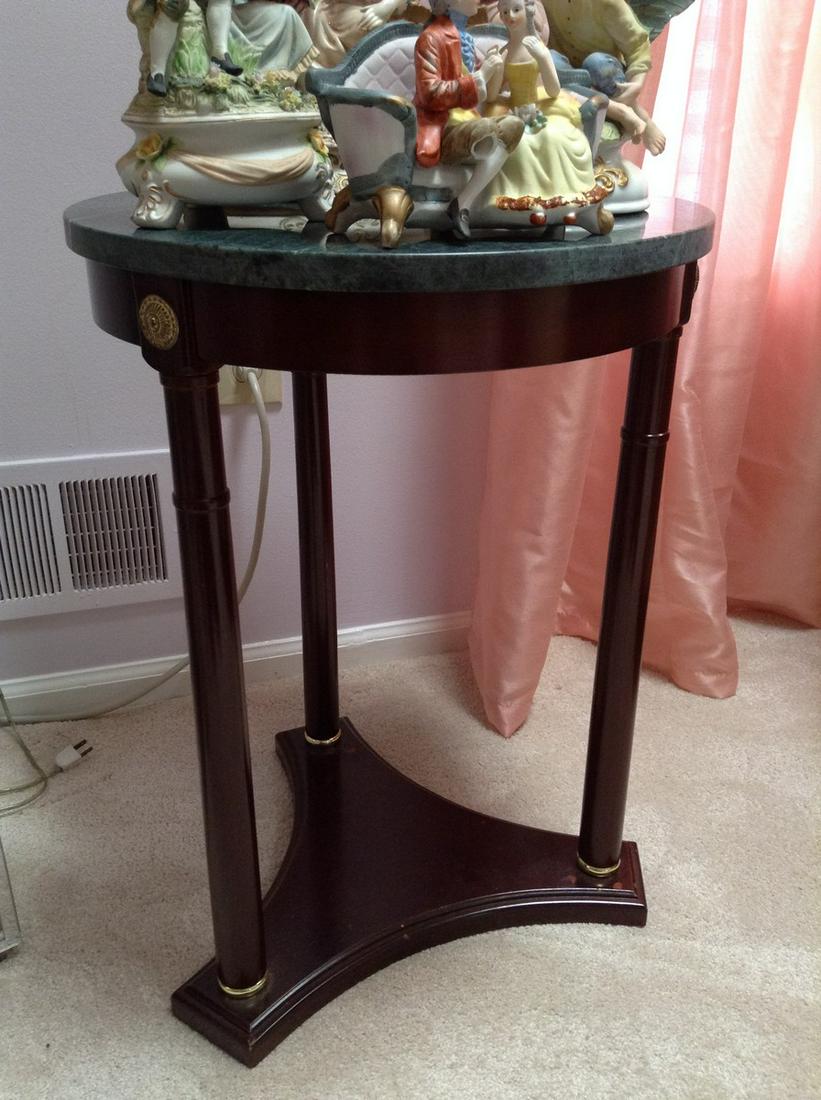 Marble Top Side Table no contents 25"x18": Marble Top Side Table no contents 25"x18"