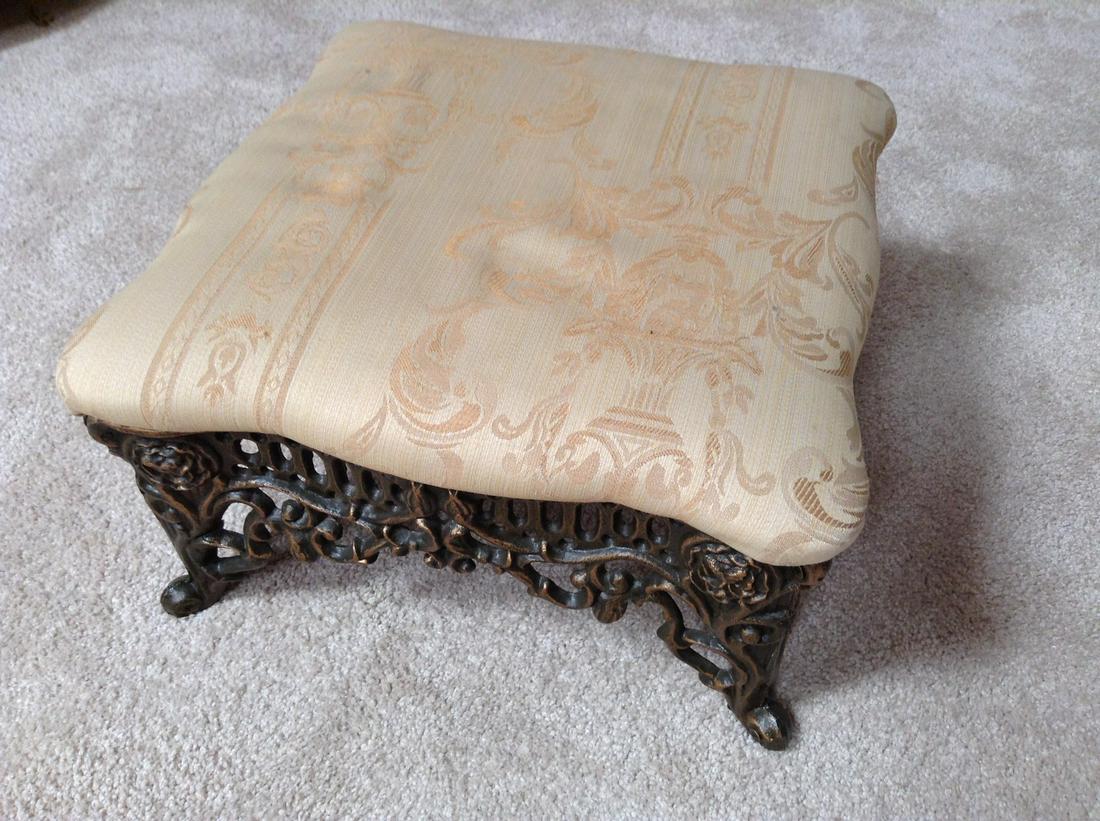 Heavy Metal Foot Stool 15"x15"x8" (1 of 1)