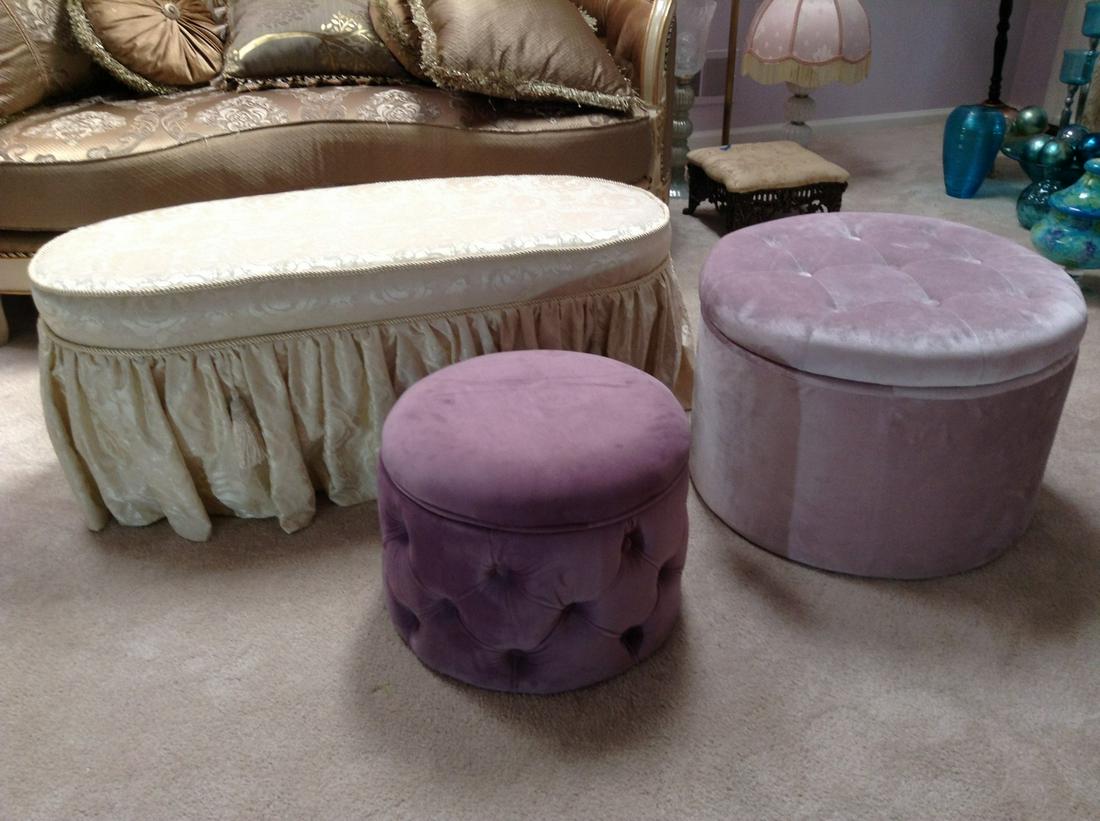 Three Storage Ottomans Largest 43"x18"x17" (1 of 1)