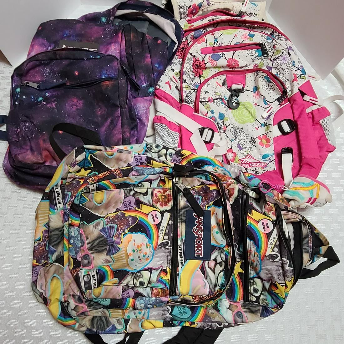 backpacks incl Jansport very good pre-owned cond: backpacks incl Jansport very good pre-owned cond