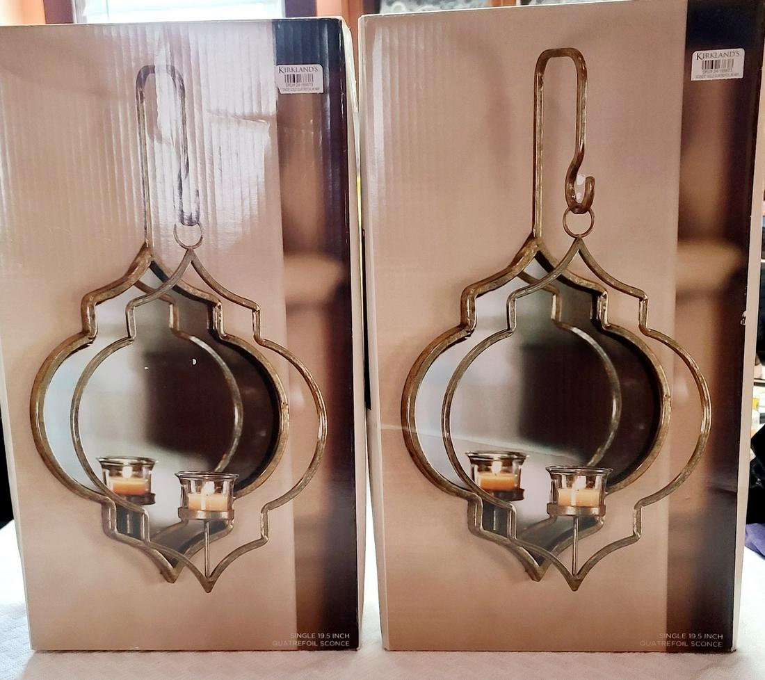 2 Kirkland NIB sconces: 2 Kirkland NIB sconces