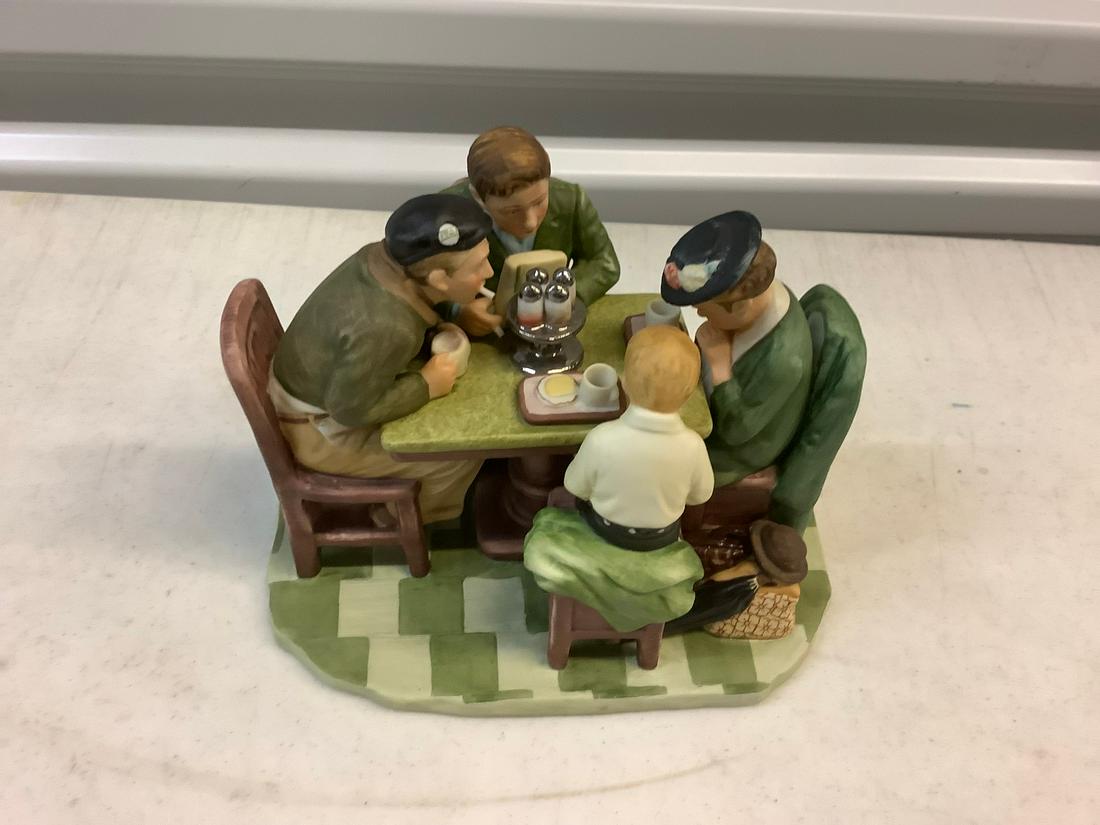 Figurine inspired by Norman Rockwell's "Grace Before: Figurine inspired by Norman Rockwell's "Grace Before Meals"
