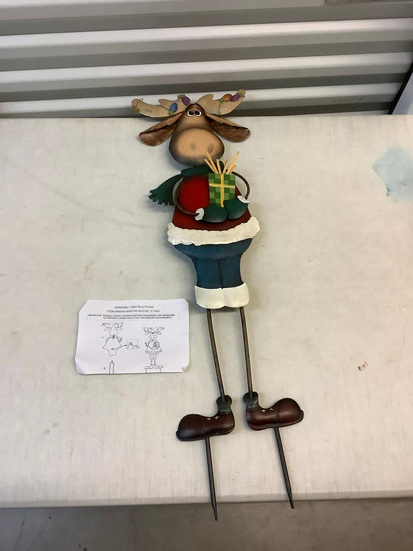 Christmas moose lawn ornament 32 inches tall: Christmas moose lawn ornament 32 inches tall