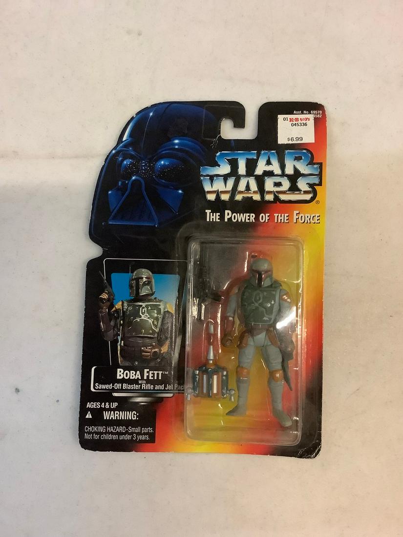 Star Wars The Power of The Force Biba Fett figure in: Star Wars The Power of The Force Biba Fett figure in box