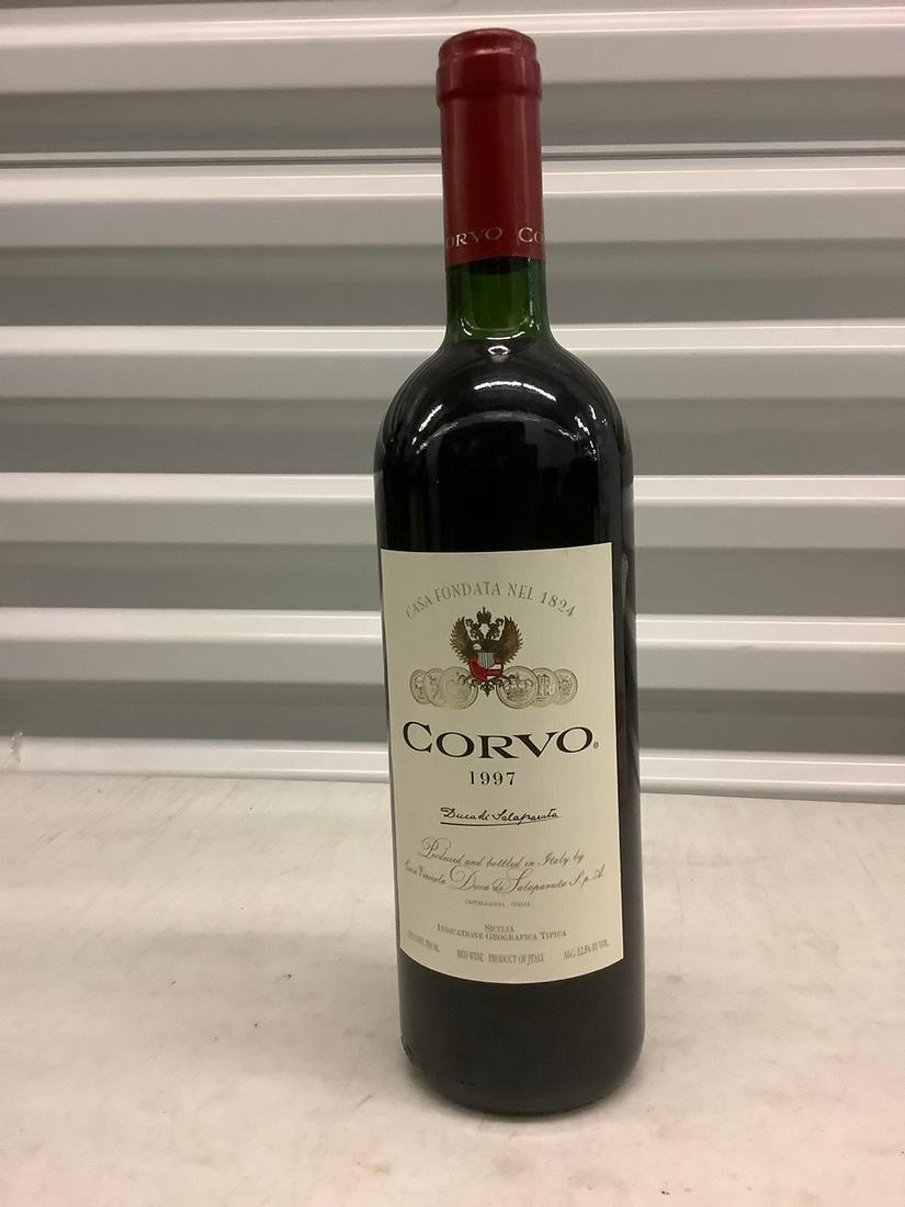 Corvo 1997 750mL bottle: Any contents in bottle is Free; You are bidding on the bottle & unbroken tax stamp