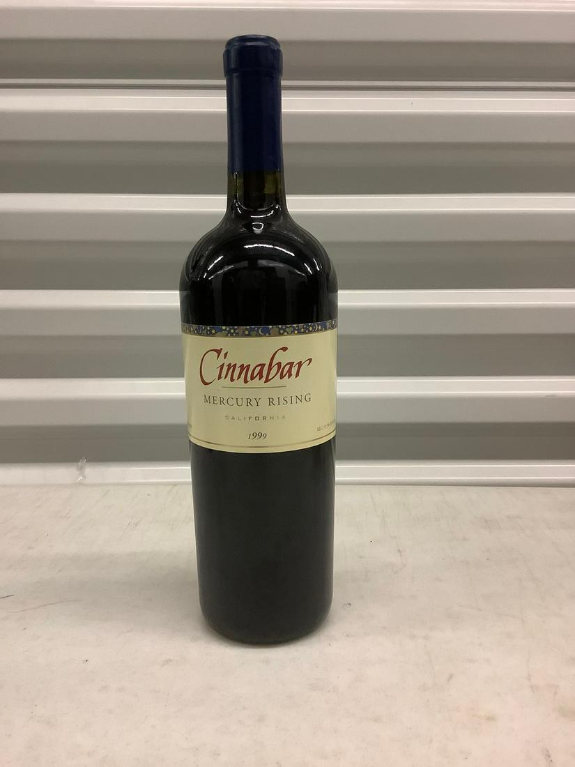 Cinnabar Mercury Rising 1999 750mL bottle: Any contents in bottle is Free; You are bidding on the bottle & unbroken tax stamp