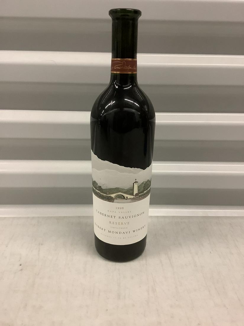 1998 Cabernet Sauvignon Reserve Full Bottle: Any contents in bottle is Free; You are bidding on the bottle & unbroken tax stamp