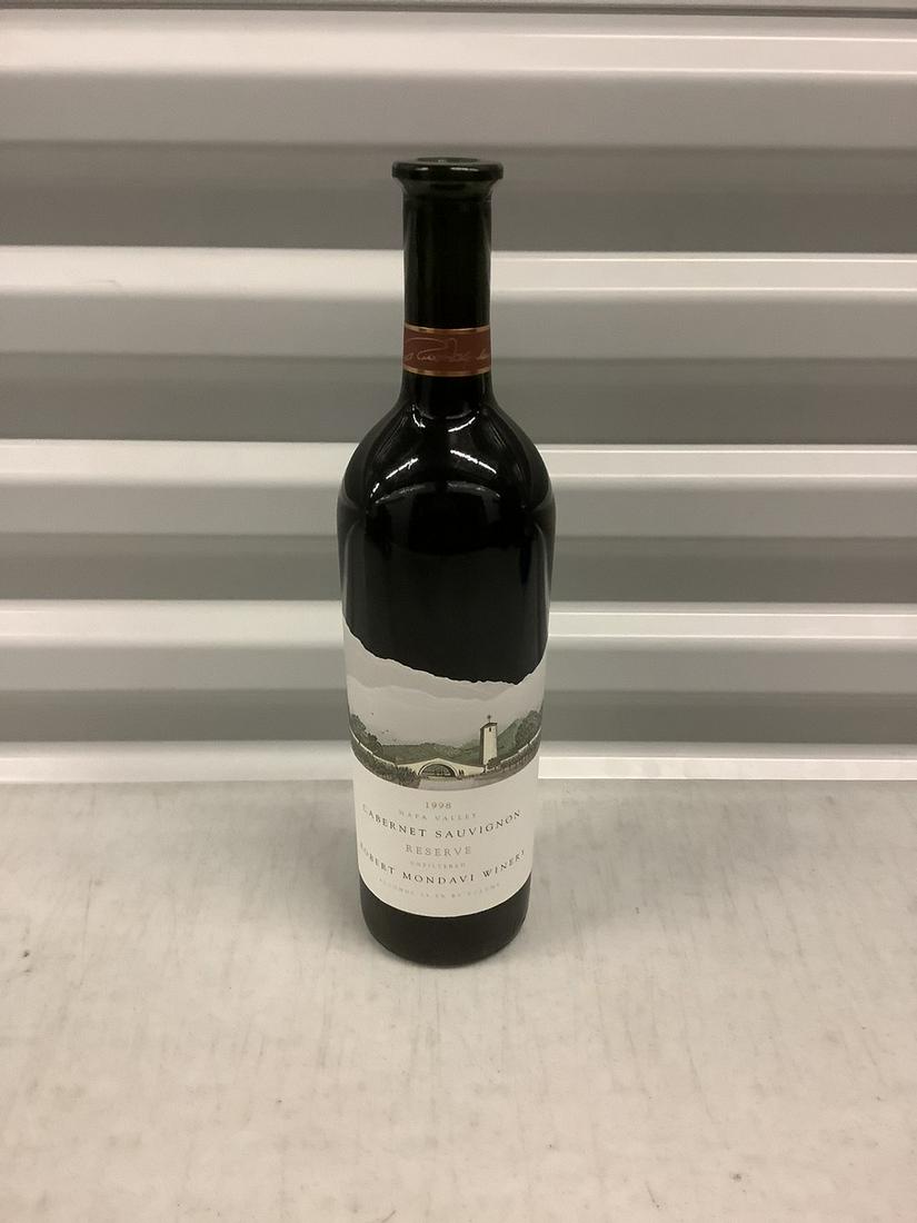 1998 Cabernet Sauvignon Reserve Full Bottle: Any contents in bottle is Free; You are bidding on the bottle & unbroken tax stamp