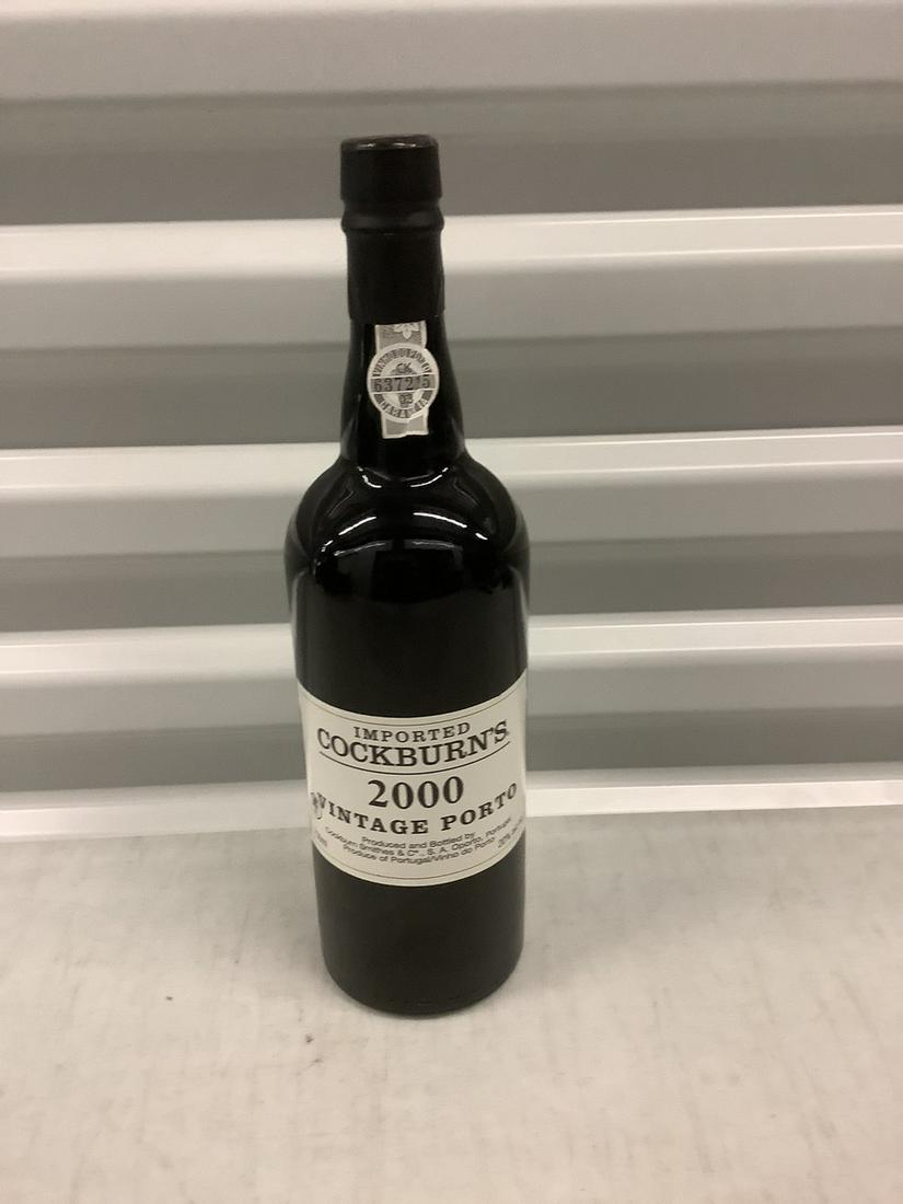 2000 Cockburns Vintage Porto 750 ML Bottle: Any contents in bottle is Free; You are bidding on the bottle & unbroken tax stamp