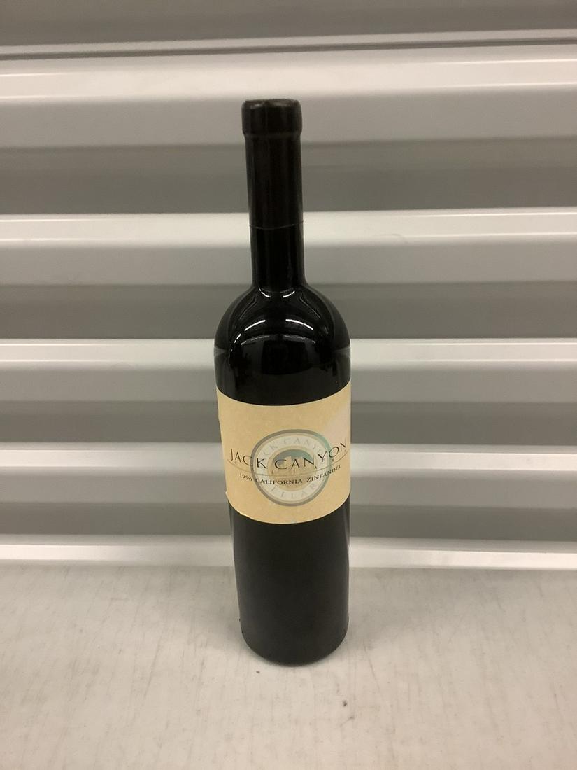 1996 Jack Canyon Zinfandel Full Bottle: Any contents in bottle is Free; You are bidding on the bottle & unbroken tax stamp