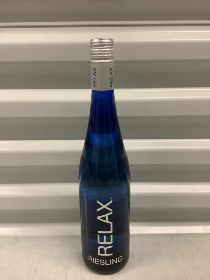 2018 Relax Riesling White Wine 750 ML: Any contents in bottle is Free; You are bidding on the bottle & unbroken tax stamp