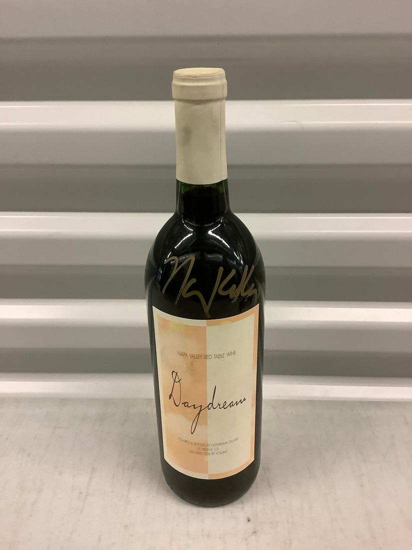 Signed Daydream Red Wine 750 ML: Any contents in bottle is Free; You are bidding on the bottle & unbroken tax stamp