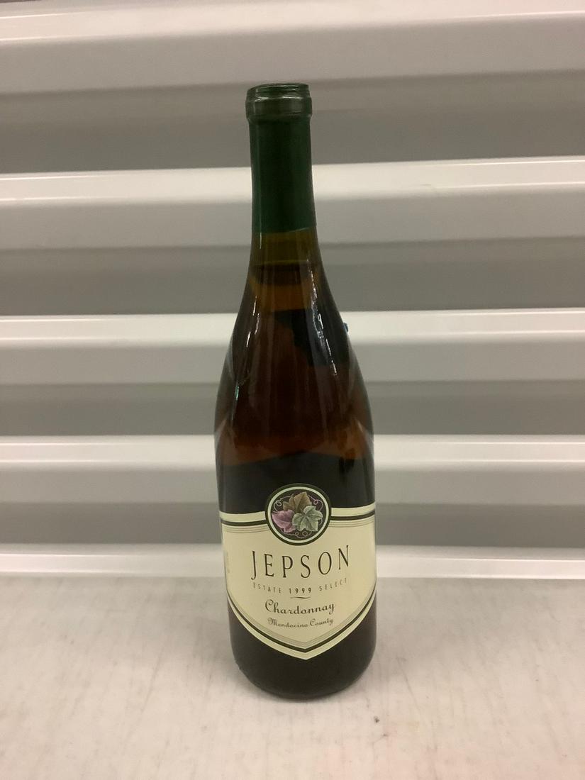 1999 Jepson Chardonnay 750 ML: Any contents in bottle is Free; You are bidding on the bottle & unbroken tax stamp