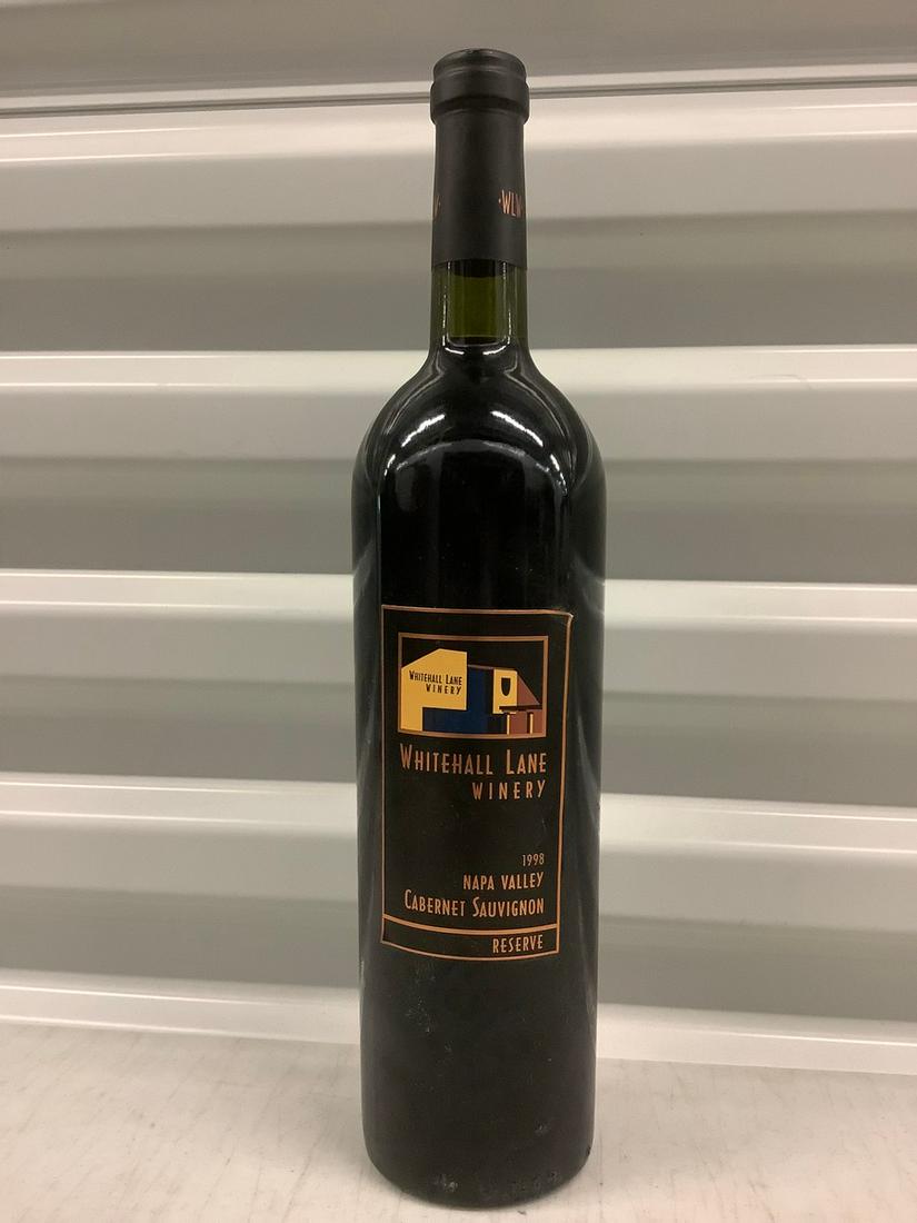 1998 White Hall Winery Nappa Valley Reserve 750 ML: Any contents in bottle is Free; You are bidding on the bottle & unbroken tax stamp