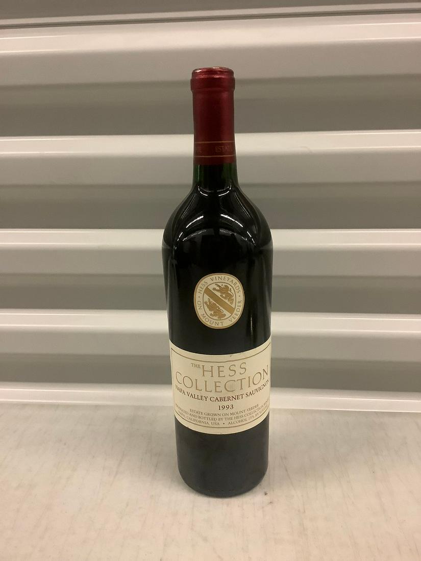 1993 the Hess Collection 750 ML: Any contents in bottle is Free; You are bidding on the bottle & unbroken tax stamp
