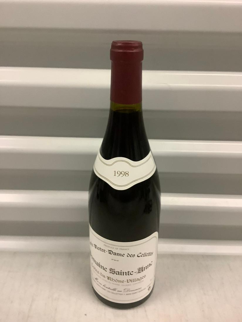 1998 Domaine Sainte-Elnne 750 ML: Any contents in bottle is Free; You are bidding on the bottle & unbroken tax stamp