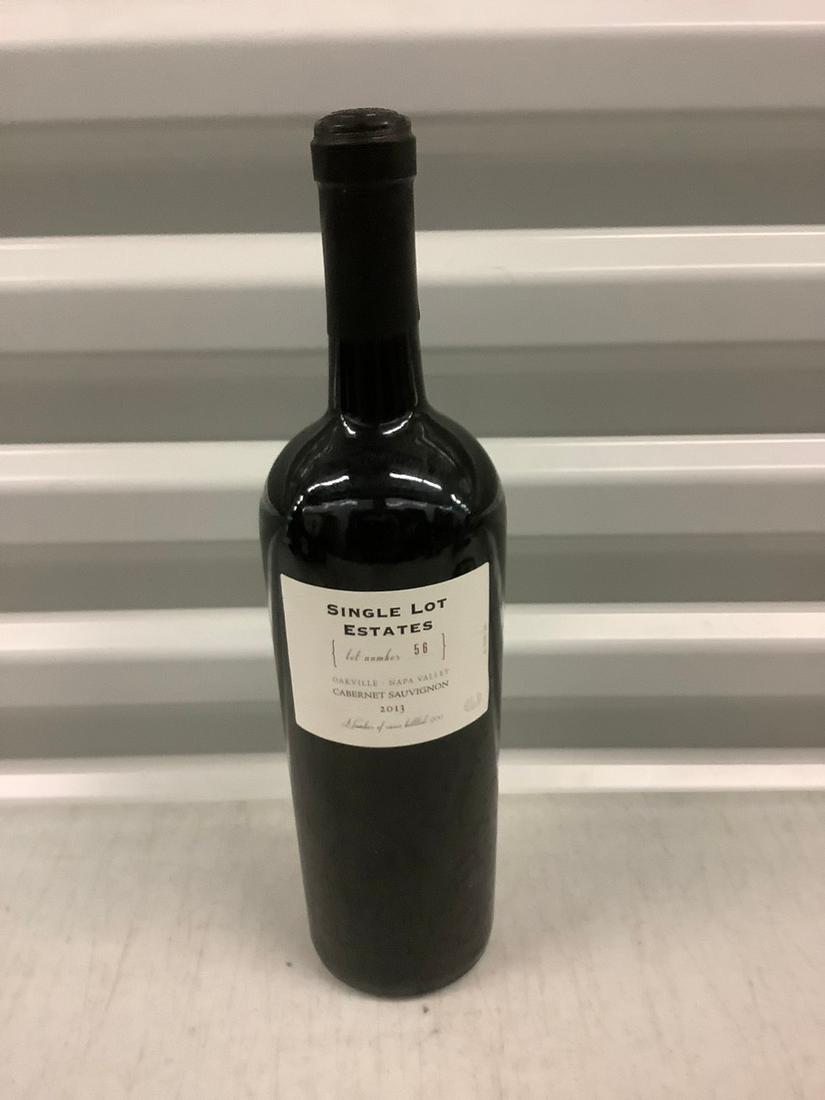 2013 Single Lot Estates Cabernet Sauvignon 750 ML: Any contents in bottle is Free; You are bidding on the bottle & unbroken tax stamp