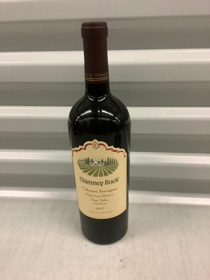 2013 Chimney Rock Cabernet Sauvignon 750 ML: Any contents in bottle is Free; You are bidding on the bottle & unbroken tax stamp