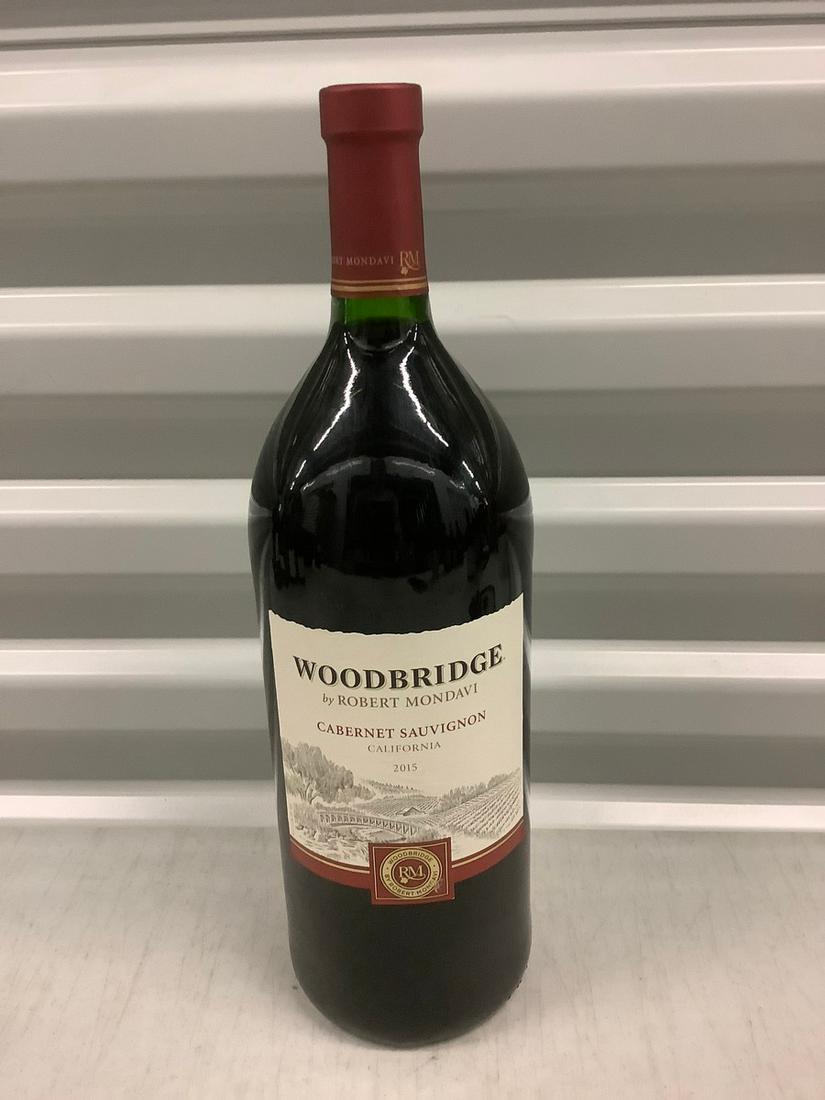 2015 Woodbridge Cabernet Sauvignon 1.5 L: Any contents in bottle is Free; You are bidding on the bottle & unbroken tax stamp