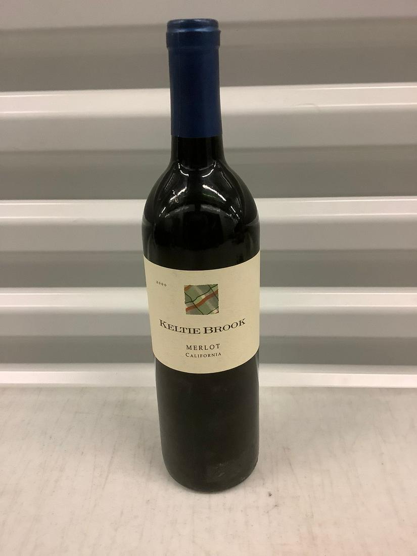 2000 Keltie Brook Merlot 750 ML: Any contents in bottle is Free; You are bidding on the bottle & unbroken tax stamp