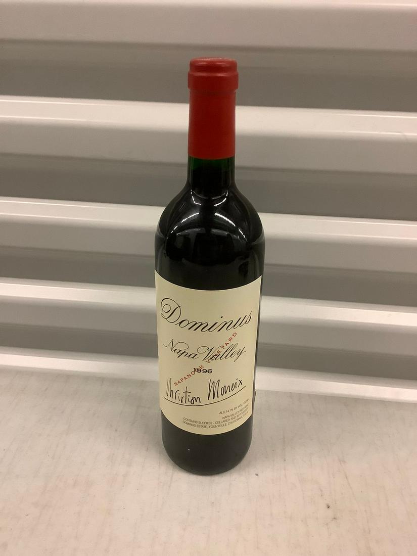 1996 Dominus Napa Valley Red Wine 750 ML: Any contents in bottle is Free; You are bidding on the bottle & unbroken tax stamp