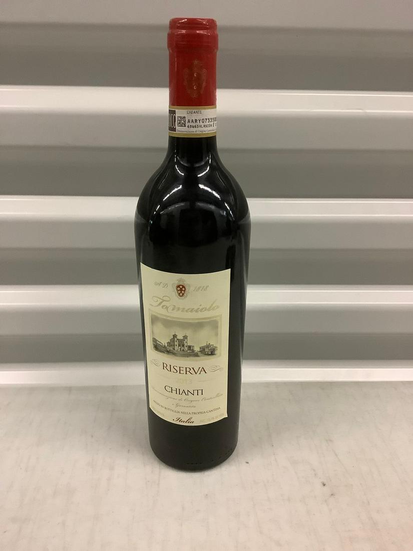 2013 Tomaiolo Riserva Chianti Red Wine 750 ML: Any contents in bottle is Free; You are bidding on the bottle & unbroken tax stamp
