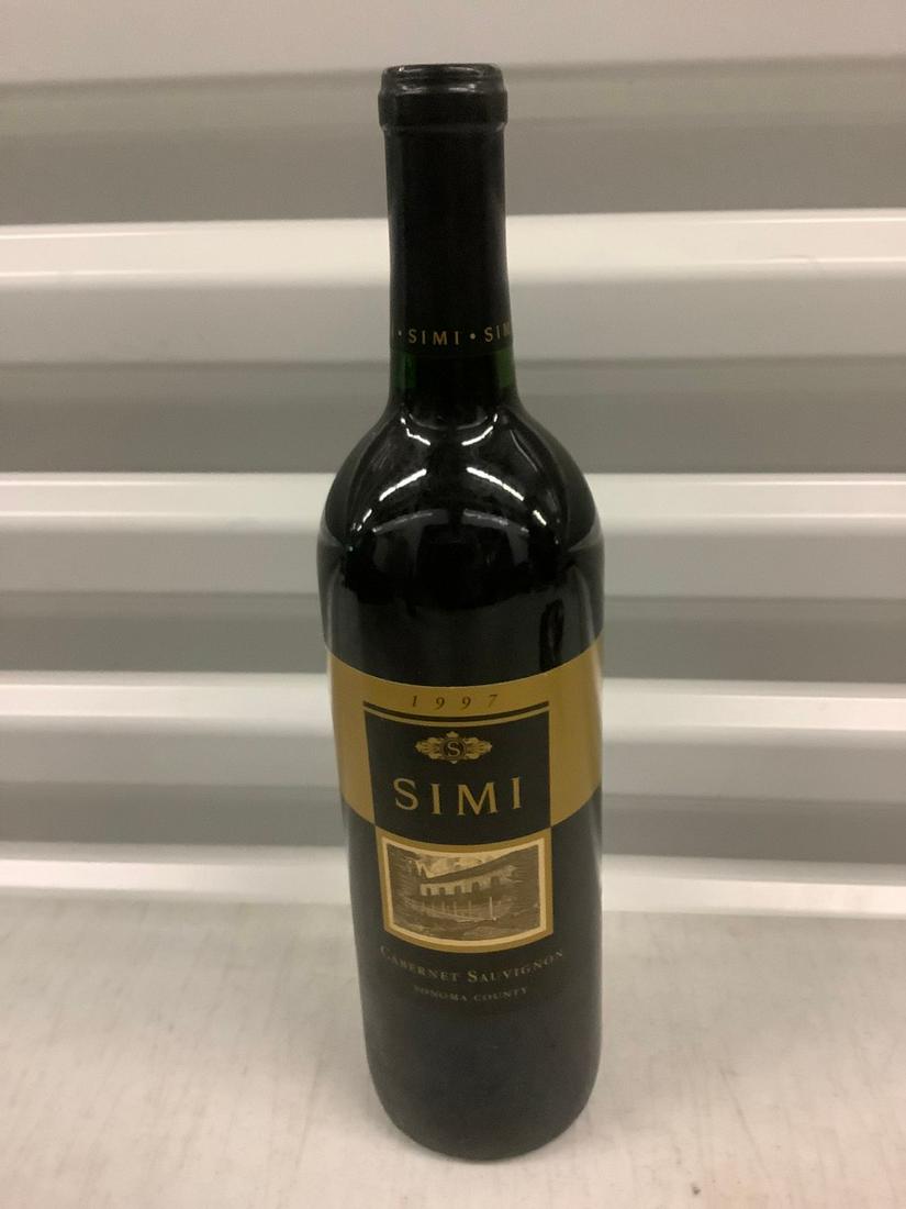 1997 Simi Cabernet Sauvignon 750 ML: Any contents in bottle is Free; You are bidding on the bottle & unbroken tax stamp
