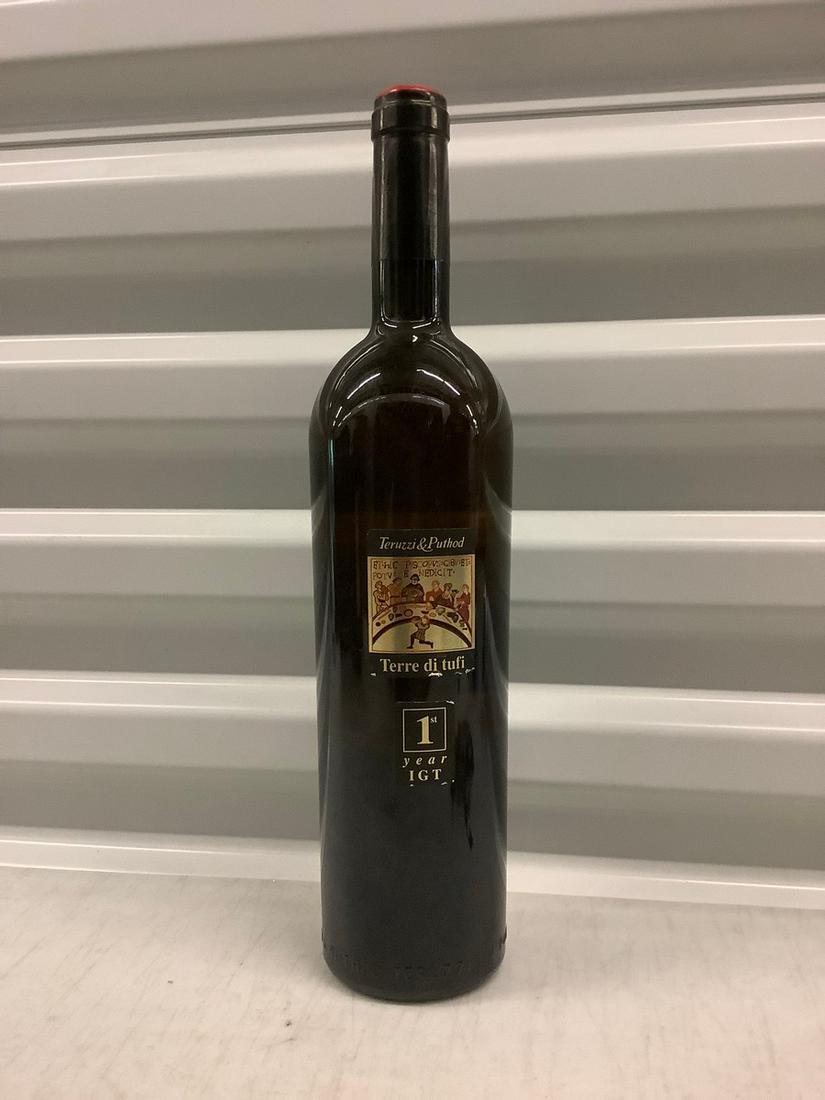 1996 1st Year Toscana White Tuscan Wine 750 ML: Any contents in bottle is Free; You are bidding on the bottle & unbroken tax stamp