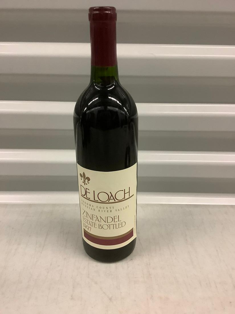 1997 De Loach Zinfandel Estate Bottled 750 ML: Any contents in bottle is Free; You are bidding on the bottle & unbroken tax stamp
