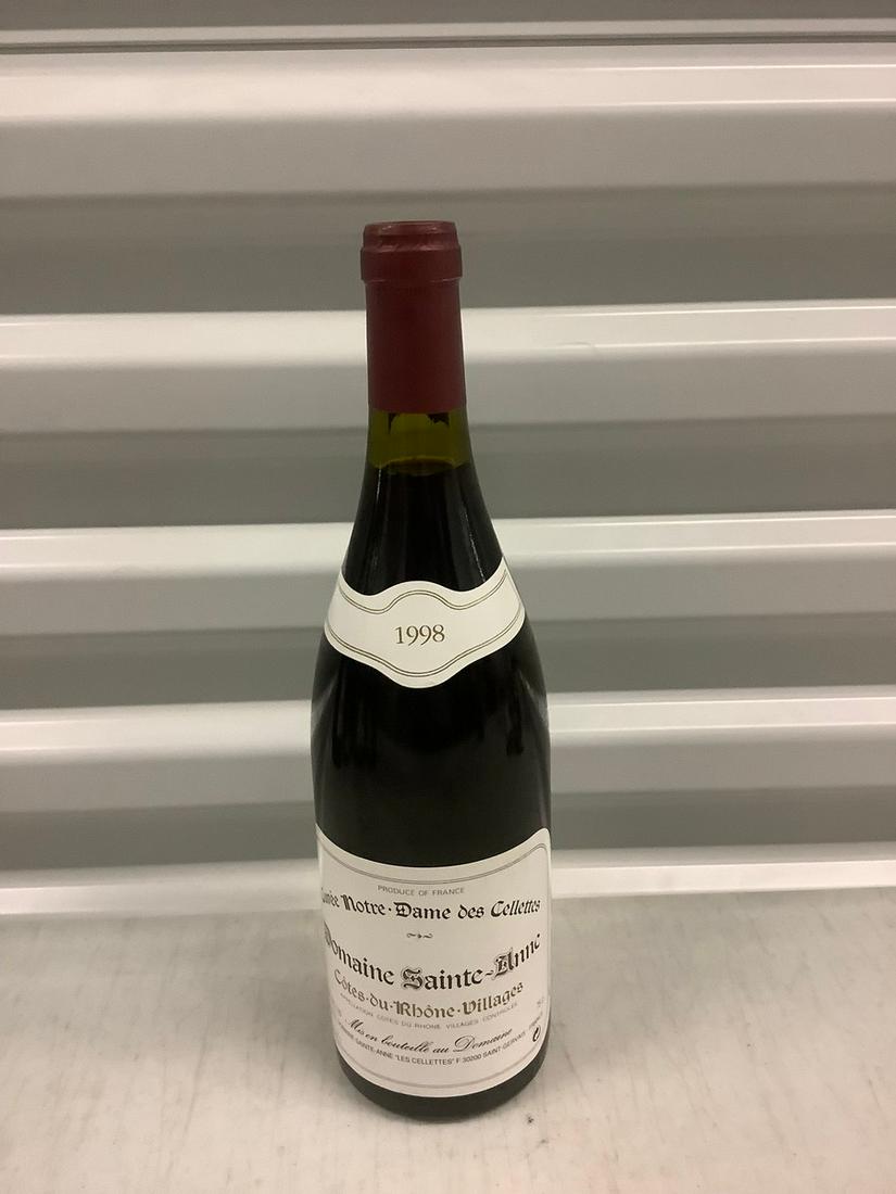 1998 Domaine Sainte-Elnne 750 ML: Any contents in bottle is Free; You are bidding on the bottle & unbroken tax stamp