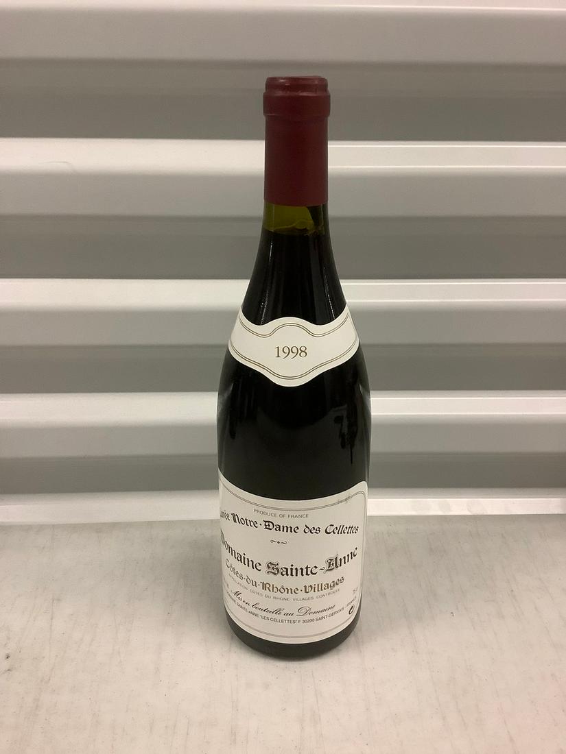 1998 Domaine Sainte-Elnne 750 ML: Any contents in bottle is Free; You are bidding on the bottle & unbroken tax stamp
