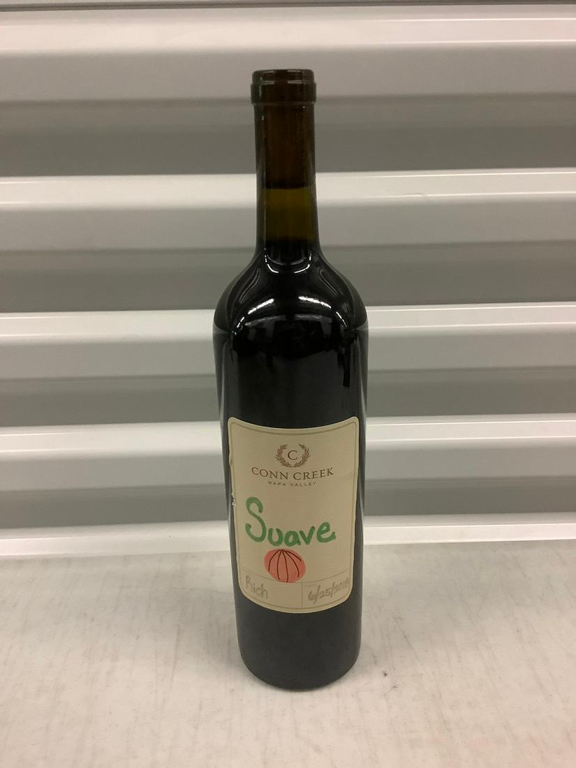 Conn Creek Suave Red Wine 750 ML: Any contents in bottle is Free; You are bidding on the bottle & unbroken tax stamp
