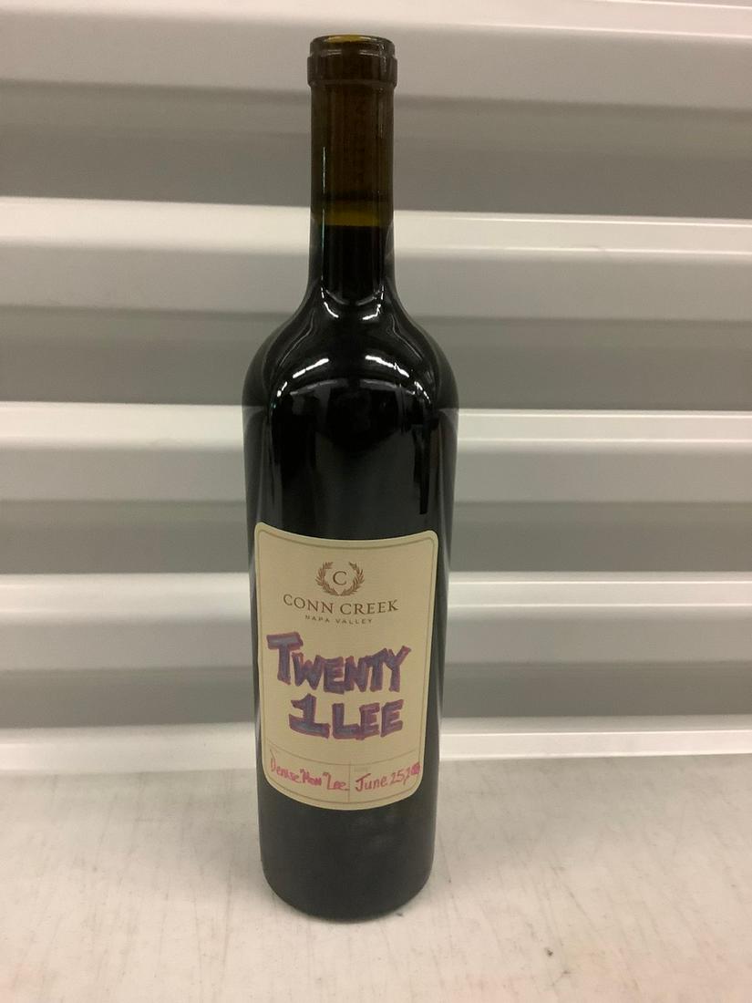 Conn Creek Red Wine 750 ML: Any contents in bottle is Free; You are bidding on the bottle & unbroken tax stamp