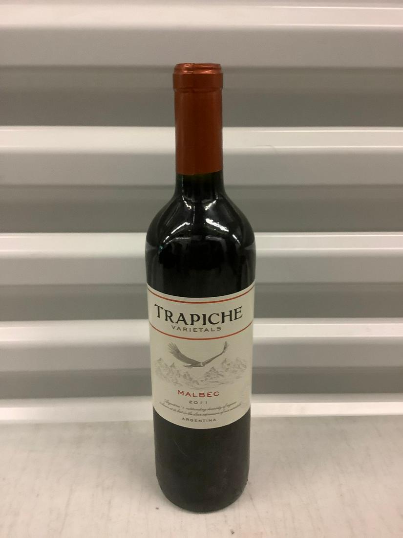 2011 Trapiche Varietals Malbec 750 ML: Any contents in bottle is Free; You are bidding on the bottle & unbroken tax stamp