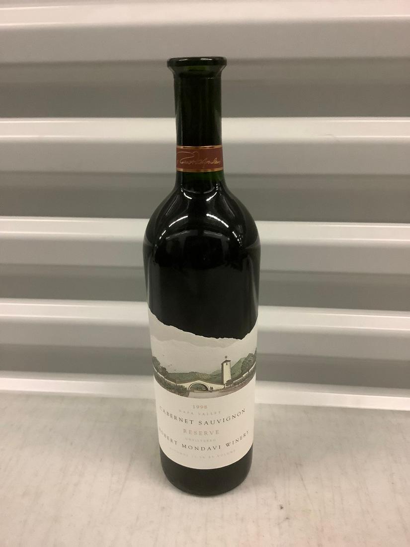 1998 Cabernet Sauvignon 750 ML: Any contents in bottle is Free; You are bidding on the bottle & unbroken tax stamp