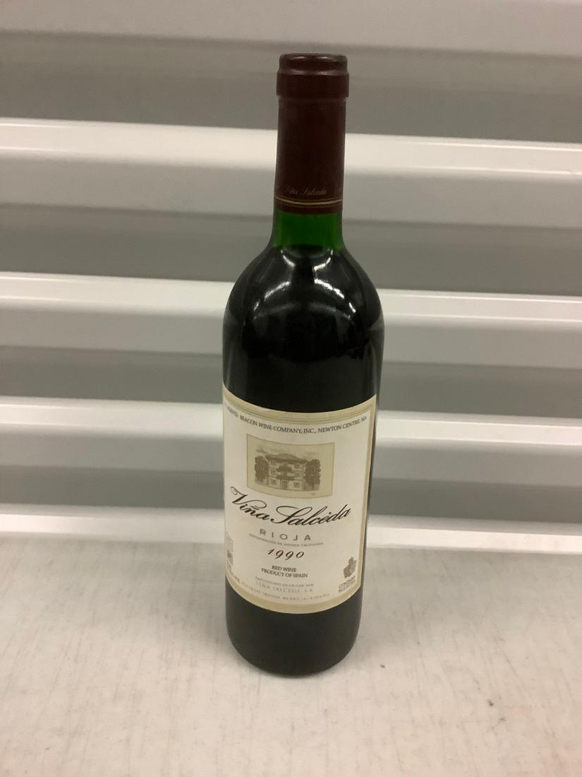 1990 Vina Salceda Rioja Red Wine 750 ML: Any contents in bottle is Free; You are bidding on the bottle & unbroken tax stamp