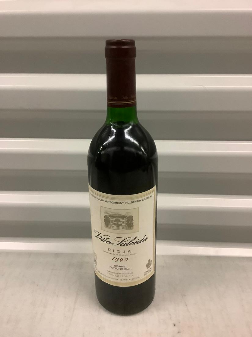 1990 Vina Salceda Rioja Red Wine 750 ML: Any contents in bottle is Free; You are bidding on the bottle & unbroken tax stamp