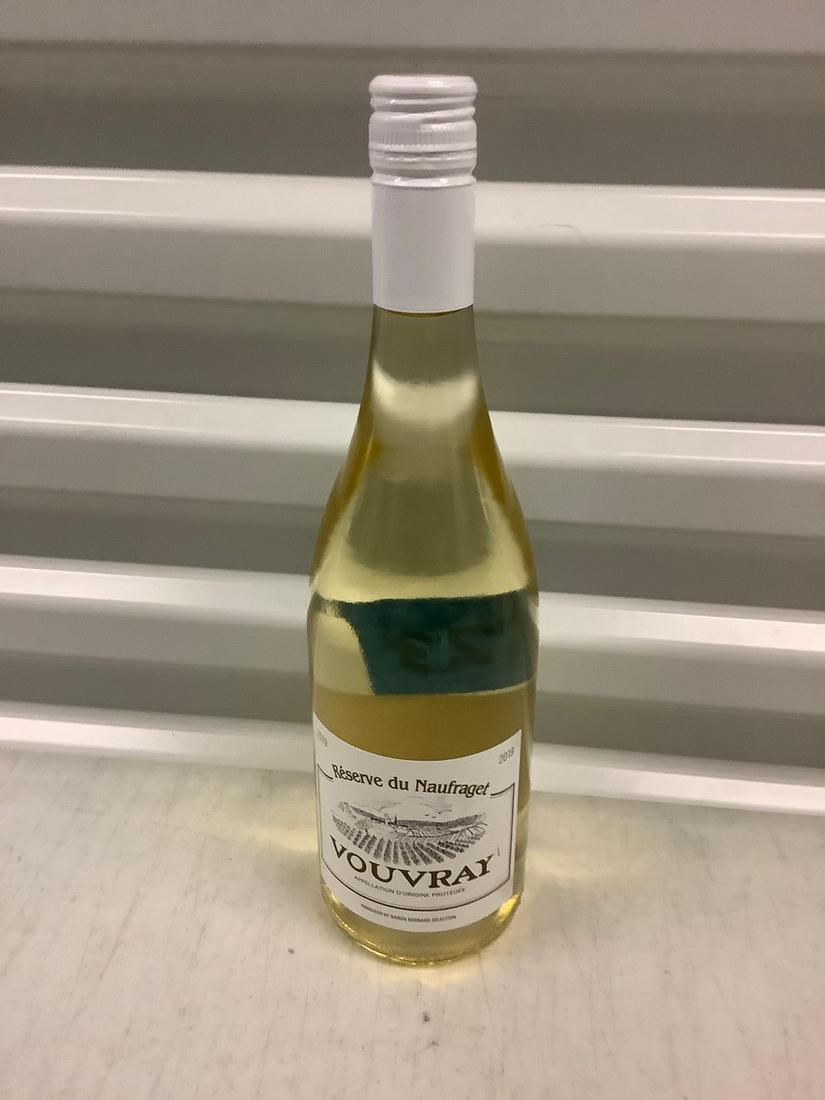 2019 Vouvray White Loire Wine 750 ML: Any contents in bottle is Free; You are bidding on the bottle & unbroken tax stamp