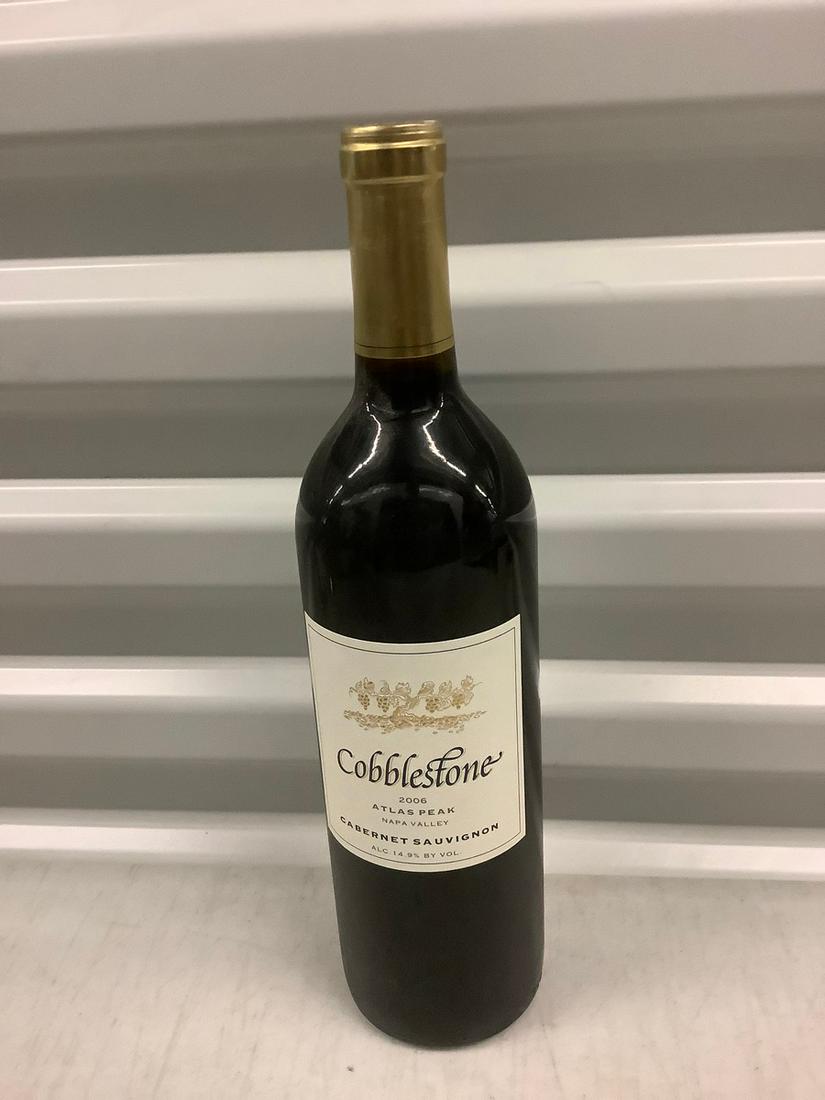 2006 Cobblestone Atlas Peak 750 ML: Any contents in bottle is Free; You are bidding on the bottle & unbroken tax stamp