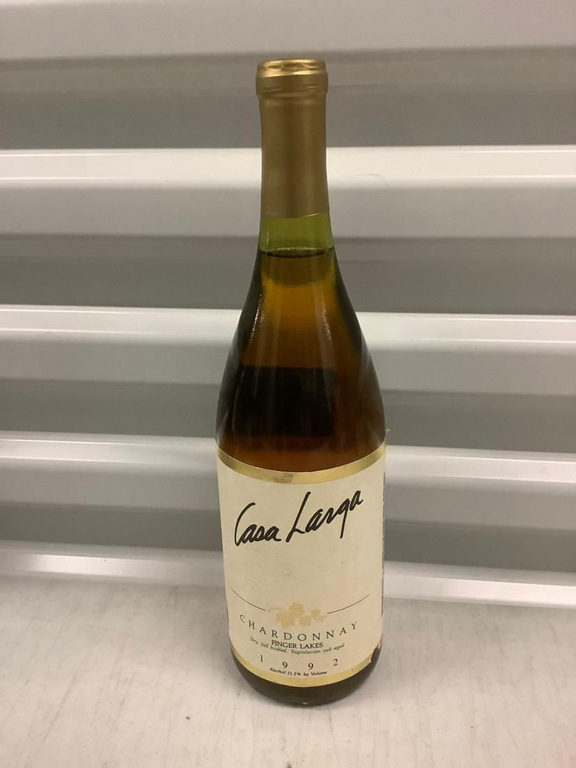 1992 Cases Larga Chardonnay 750 ML: Any contents in bottle is Free; You are bidding on the bottle & unbroken tax stamp