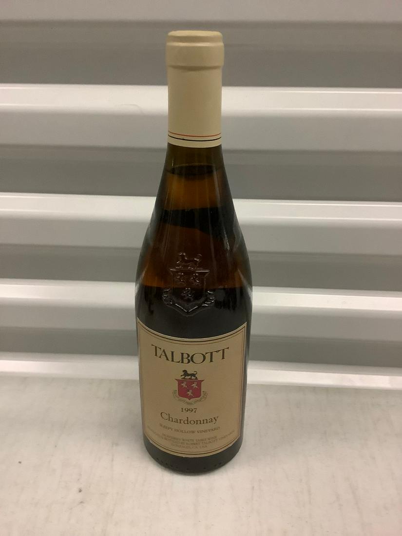 1997 Talbott Chardonnay 750 ML: Any contents in bottle is Free; You are bidding on the bottle & unbroken tax stamp