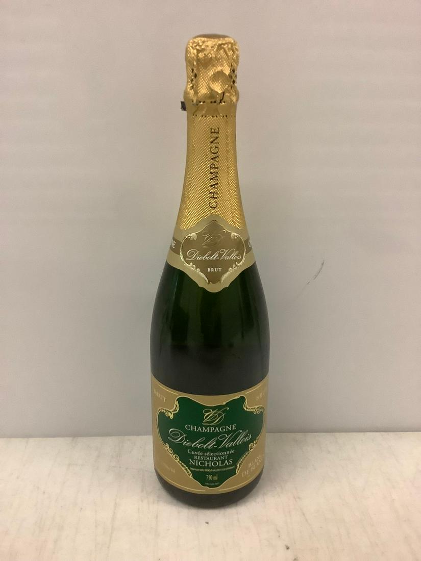 Diebolt-Vallois Champagne 750 ML: Any contents in bottle is Free; You are bidding on the bottle & unbroken tax stamp