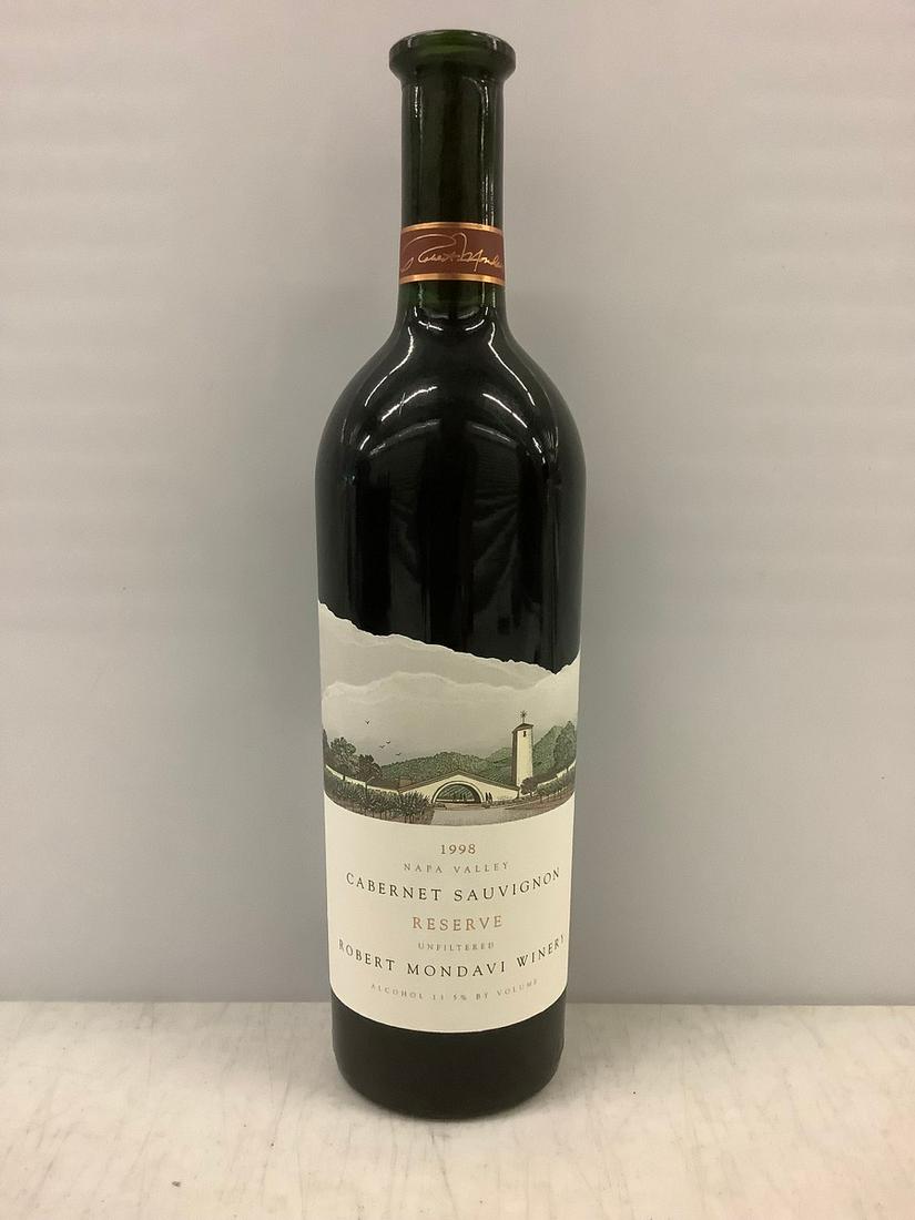 1998 Cabernet Sauvignon 750 ML: Any contents in bottle is Free; You are bidding on the bottle & unbroken tax stamp