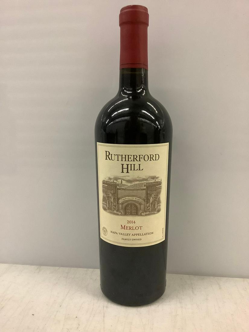 2014 Rutherford Hill Merlot 750 ML: Any contents in bottle is Free; You are bidding on the bottle & unbroken tax stamp