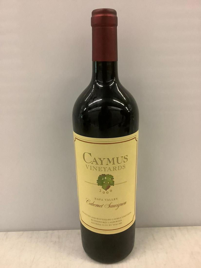 2000 Caymus Vineyards Cabernet Sauvignon: Any contents in bottle is Free; You are bidding on the bottle & unbroken tax stamp