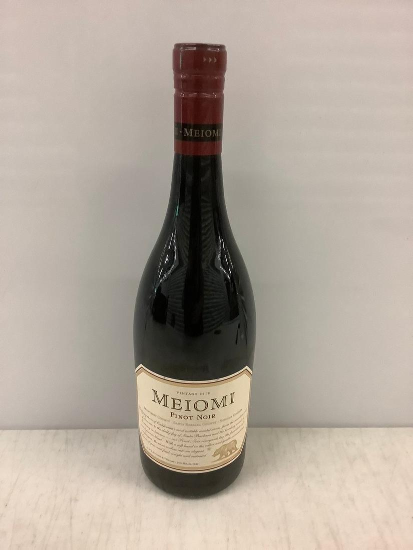 2018 Meiomi Pinot Noir 750 ML: Any contents in bottle is Free; You are bidding on the bottle & unbroken tax stamp