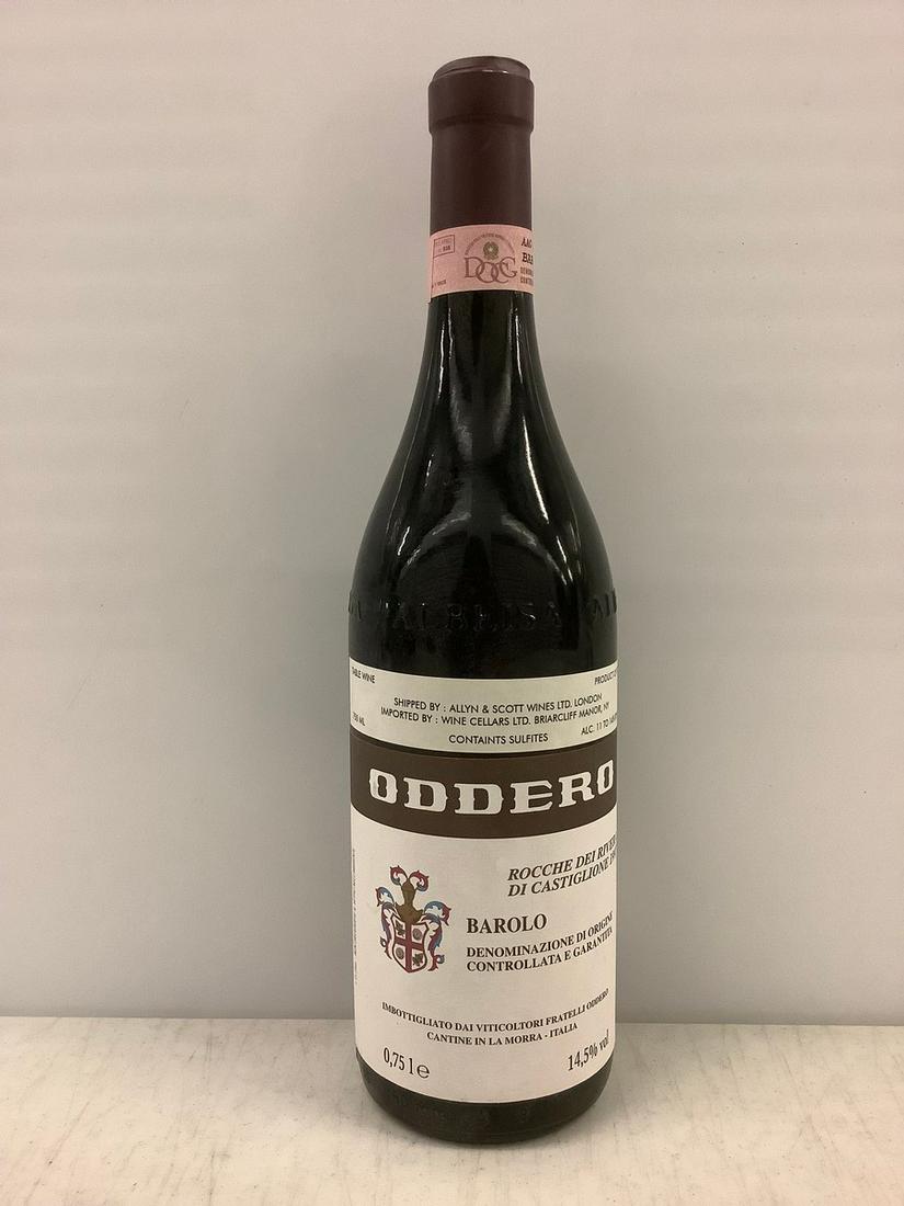 1997 Oddero Barolo 750 ML: Any contents in bottle is Free; You are bidding on the bottle & unbroken tax stamp