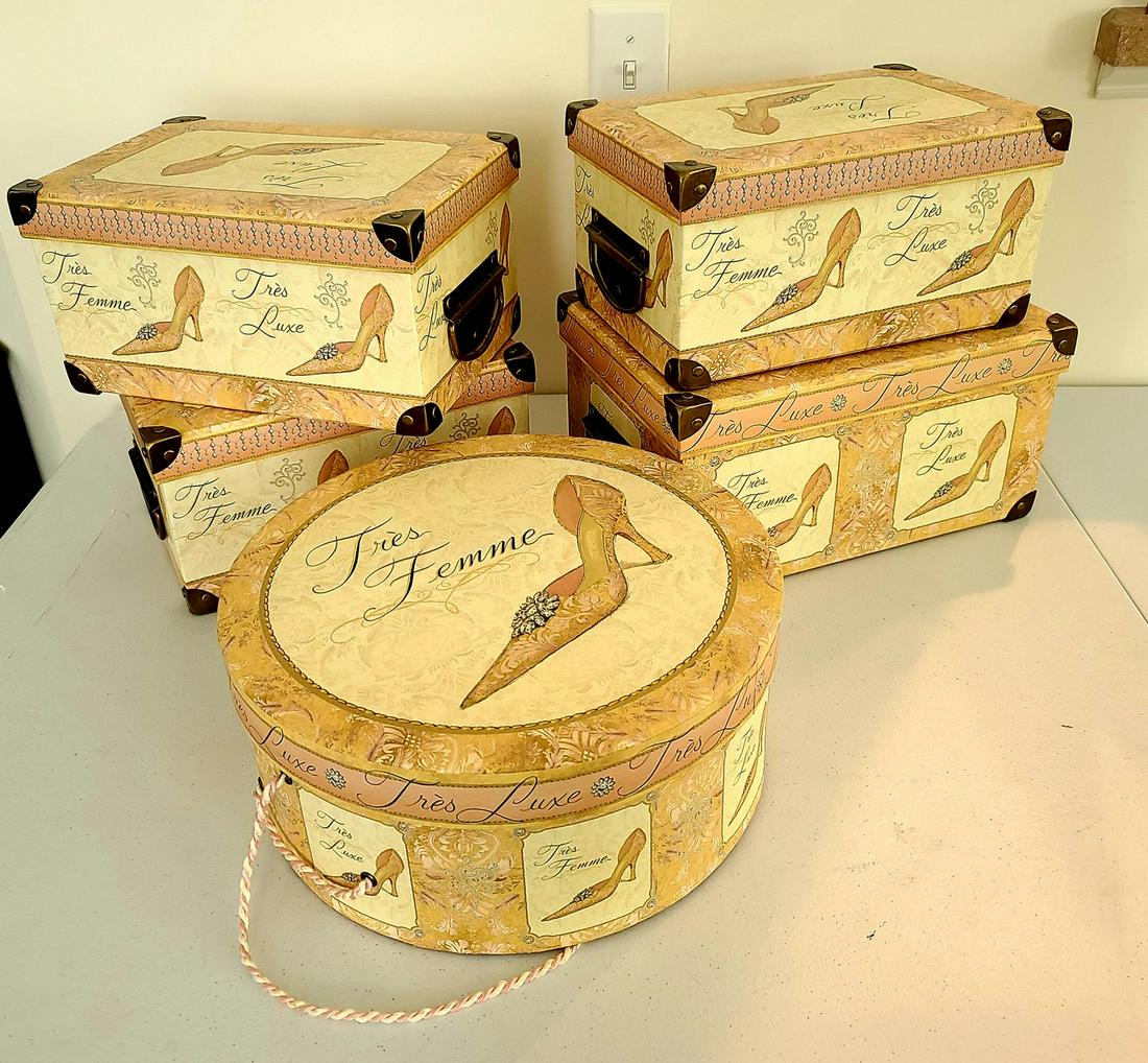 retro shoe and hat storage boxes: retro shoe and hat storage boxes